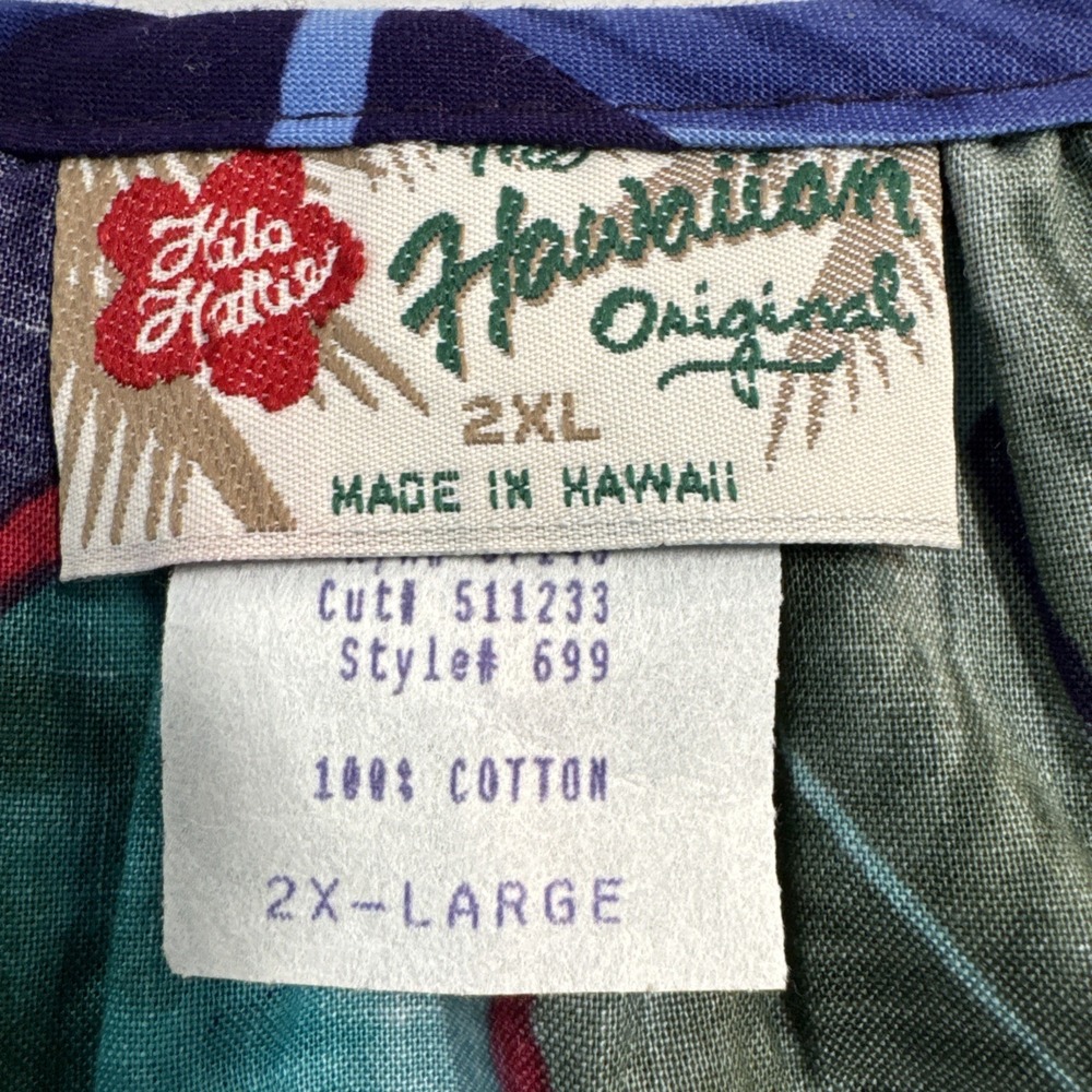 Hilo Hattie Hawaiian Muumuu Dress 2XL Cotton Tropical Floral Ruffle Vintage - Picture 6 of 9
